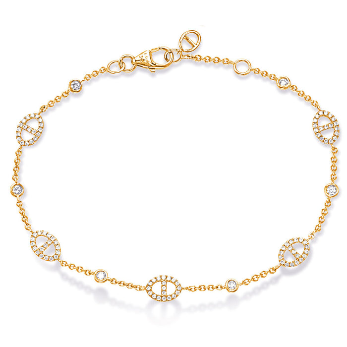 Yellow Gold Diamond Bracelet - B4519YG