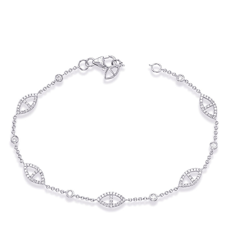 White Gold Diamond Bracelet - B4520WG