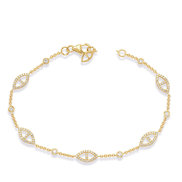 Yellow Gold Diamond Bracelet - B4520YG