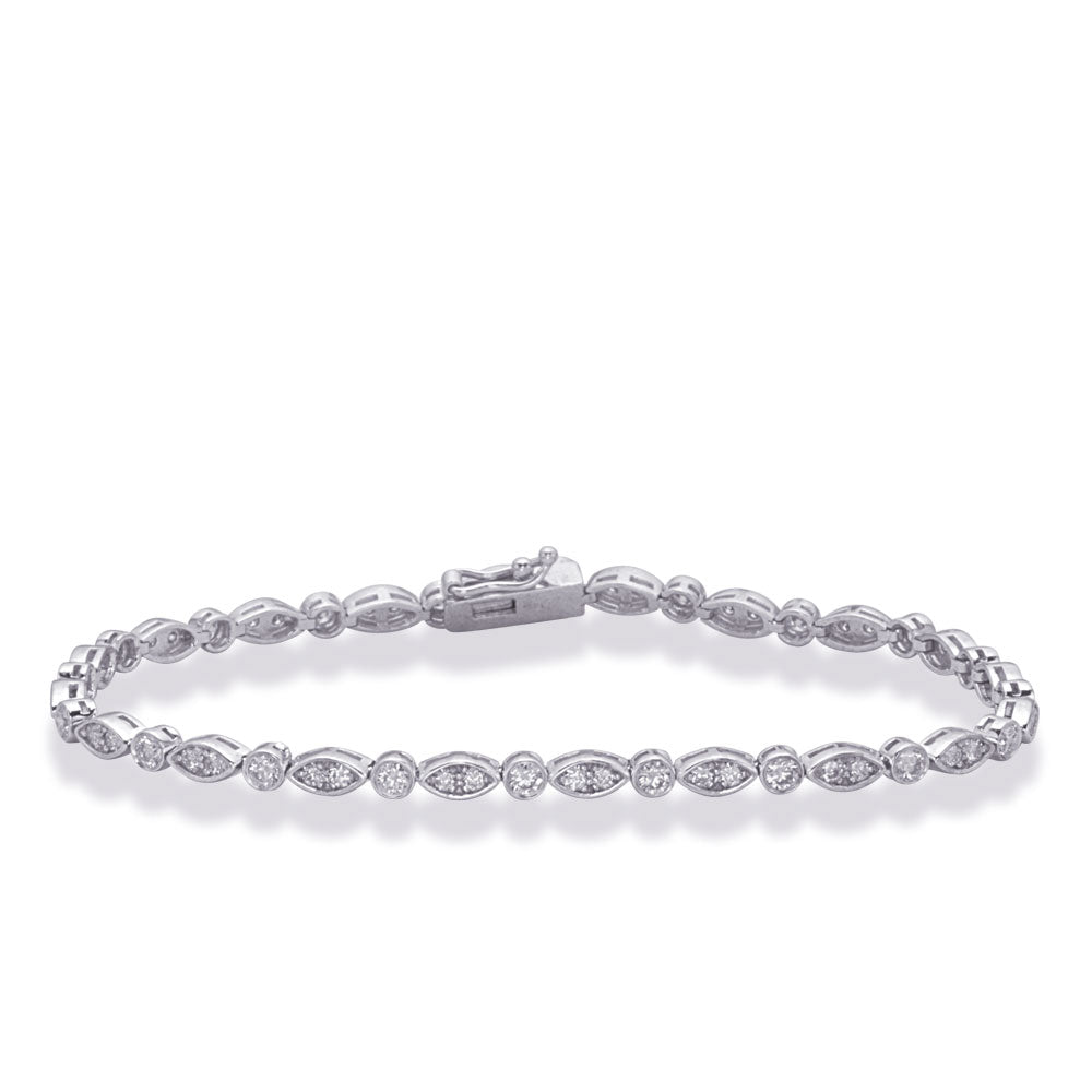 White gold Diamond Bracelet - B4523WG