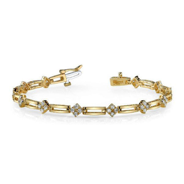 Yellow & White Gold Diamond Bracelet  # B41-1.75YW - Zhaveri Jewelers