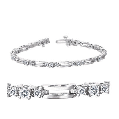 White Gold Diamond Bracelet  # B42-DWG - Zhaveri Jewelers