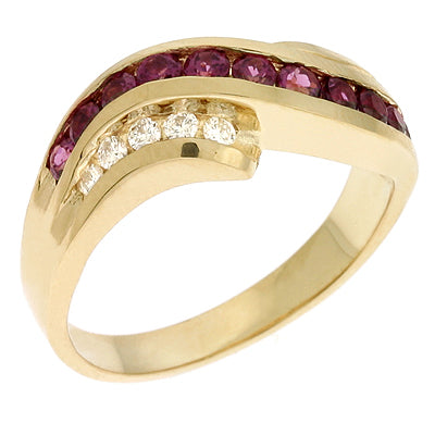 Rhodolite & Diamond Ring - C0440-RHYG