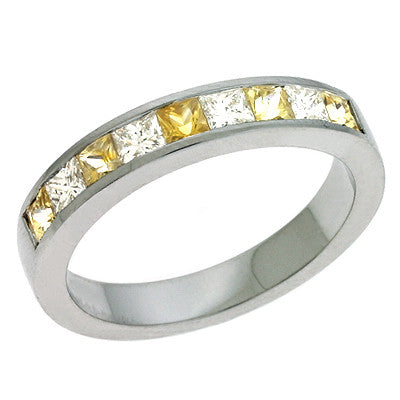 Yellow Sapphire & Diamond Ring  # C3042-YSWG - Zhaveri Jewelers