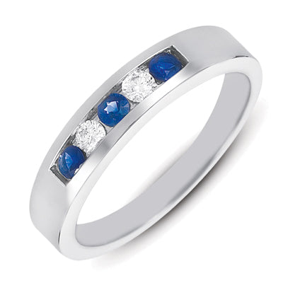 Sapphire & Diamond Band - C3306-SWG