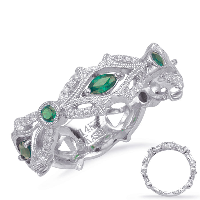 White Gold Tsavorite & Diamond Ring - C4711-TSWG