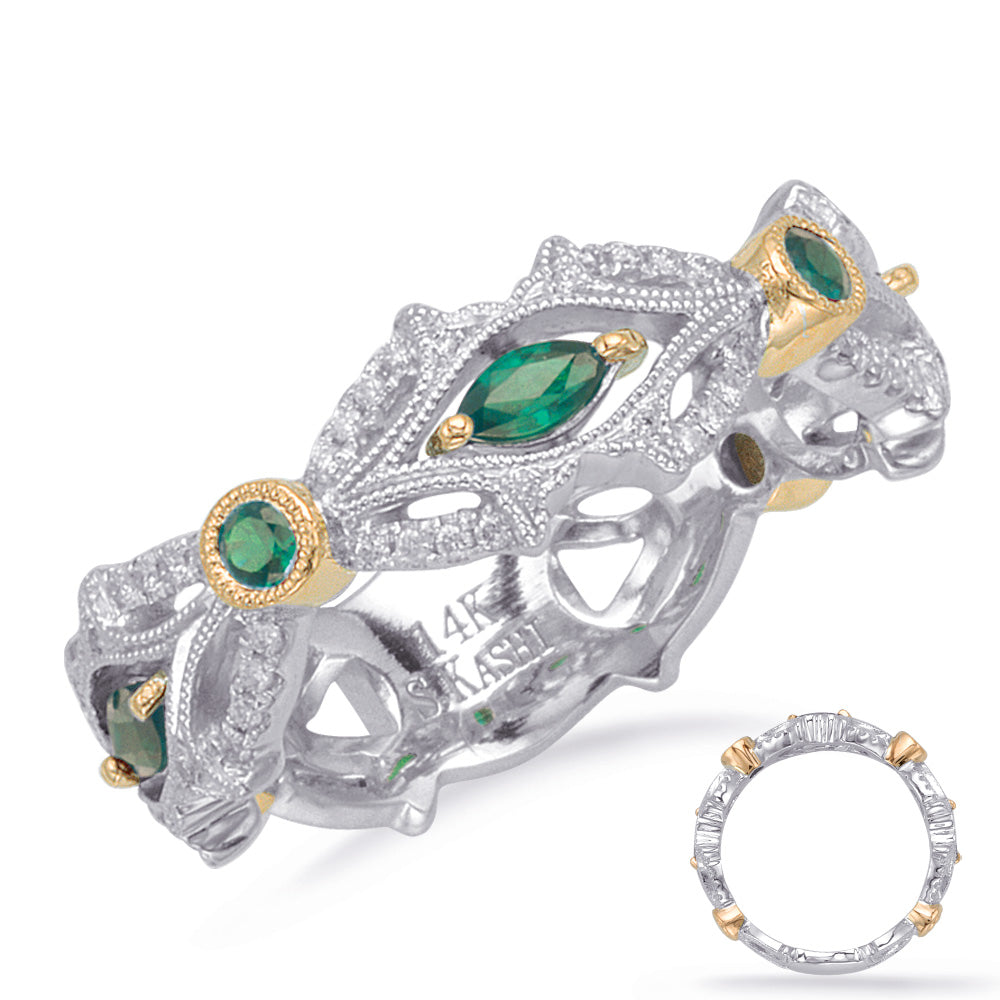 Yellow & White Gold Tsavorite & Dia Ring - C4711-TSYW