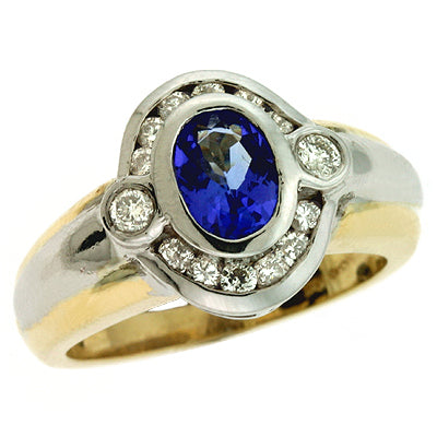 Tanzanite./diamond Ring - C5379-T