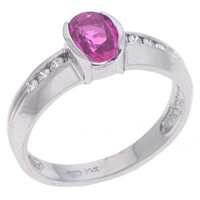 Pink Sapphire & Diamond Ring - C5557-SPWG