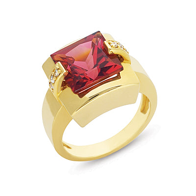 Pink Tourmaline & Diamond Ring - C5645-PT