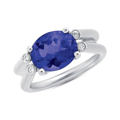 Iolite & Diamond Ring - C5650-IWG