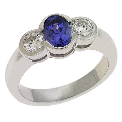 Tanzanite & Diamond Ring - C5698-TWG