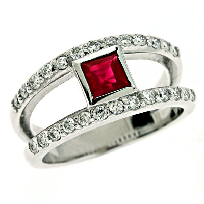 Ruby & Diamond Ring - C5710-RWG