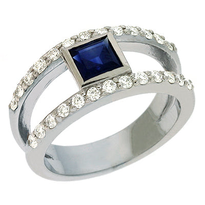 Sapphire & Diamond Ring - C5710-SWG