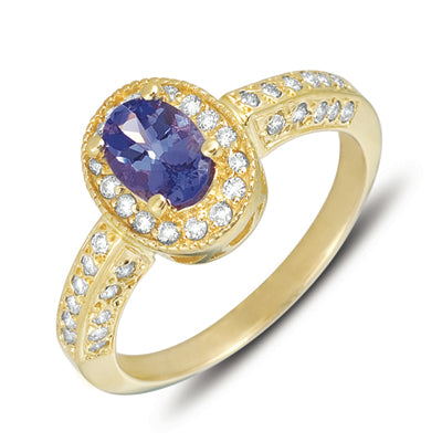 Tanzanite & Diamond Ring - C5714-T