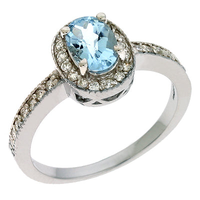 Aquamarine & Diamond Ring - C5715-AQWG