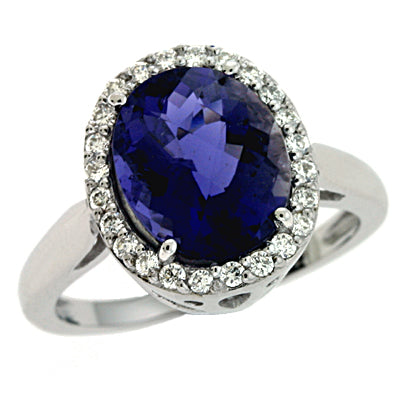 Iolite & Diamond Ring - C5728-IWG