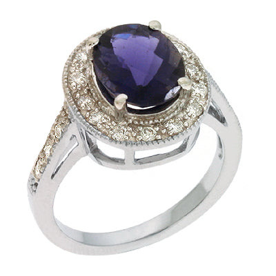 Iolite & Diamond Ring - C5747-IWG