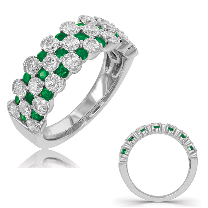 White Gold Tsavorite & Diamond Band - C5774-TSWG