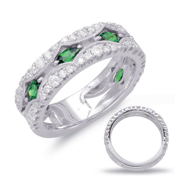 White Gold Tsavorite & Diamond Ring - C5783-TSWG