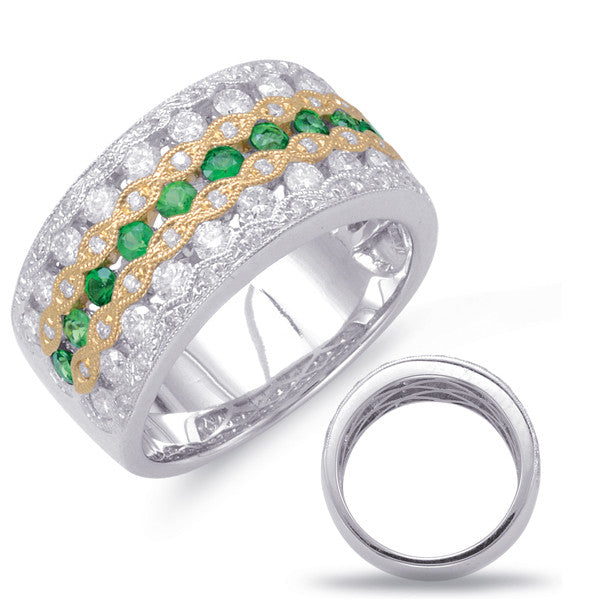 Yellow White Tsavorite & Diamond Ring  # C5784-TSYW - Zhaveri Jewelers