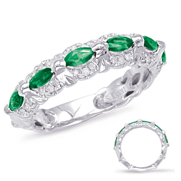 White Gold Tsavorite & Diamond Ring - C5797-TSWG