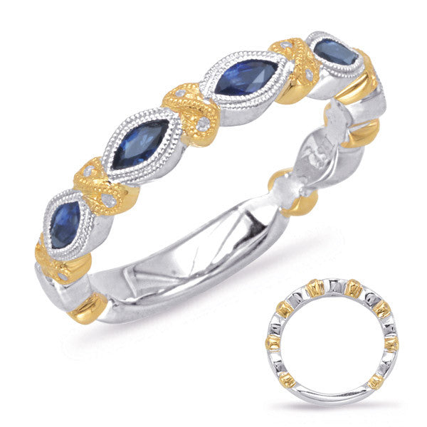 Yellow & White Gold Sapphire & Diamond  # C5810-SYW - Zhaveri Jewelers