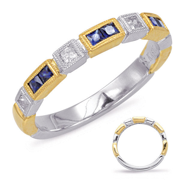 Yellow & White Gold Sapphire & Diamond  # C5812-SYW - Zhaveri Jewelers