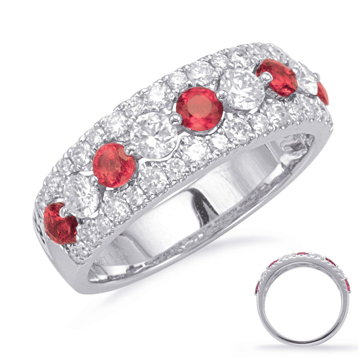 Platinum Ruby & Diamond Ring - C5829-RPL