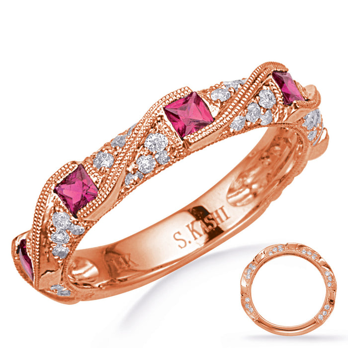 Rose Gold Ruby & Diamond Ring - C5843-RRG