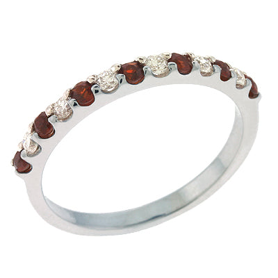 Garnet & Diamond Band - C6593-GWG