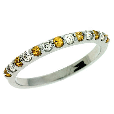 Yellow Sapphire & Diamond Ring  # C6593-YSWG - Zhaveri Jewelers