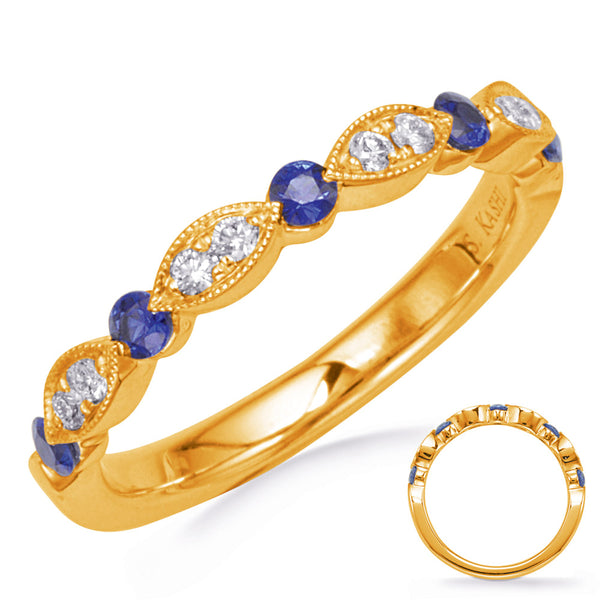 Yellow Gold Sapphire & Diamond Ring - C8055-SYG