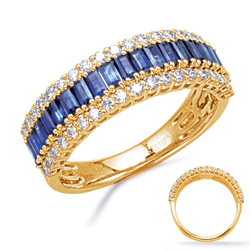 Yellow Gold Sapphire & Diamond Ring - C8213-SYG