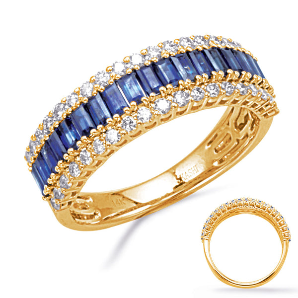 Yellow Gold Sapphire & Diamond Ring - C8213-SYG