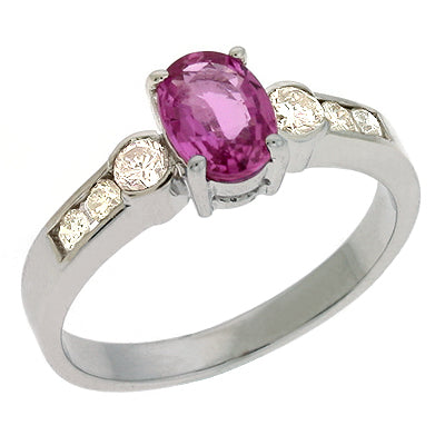 Pink Sapphire & Diamond Ring - CX5191-SPW