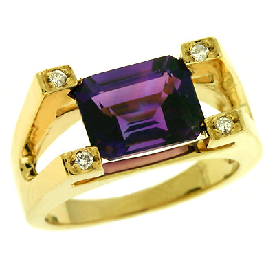 Amethyst & Diamond Ring - CX5556-A