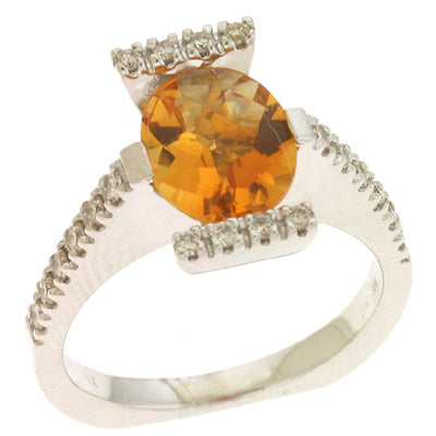 Citrine./ Diamond Ring - CX5612-CWG