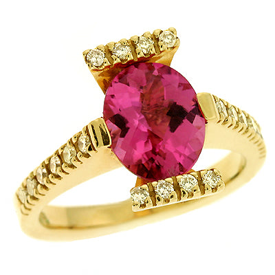 Pink Tourmaline./diamond Ring - CX5612-PT