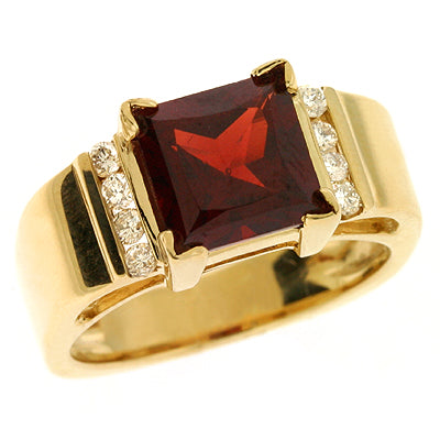 Garnet & Diamond Ring - CX5640-G