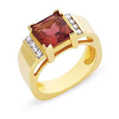 Pink Tourmaline./diamond Ring - CX5640-PT