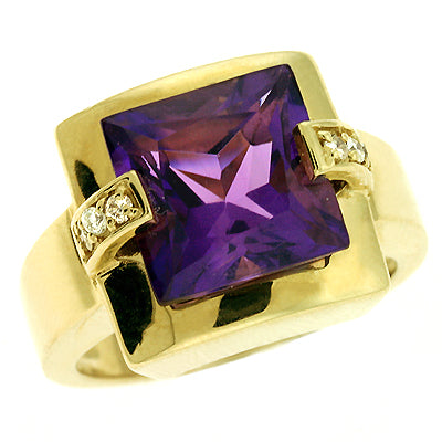 Amethyst & Diamond Ring - CX5645-A
