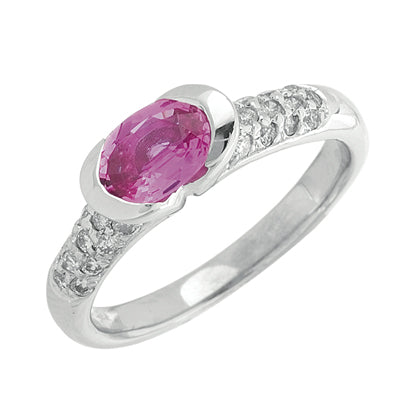 Pink Sapphire & Diamond Ring - CX5672-SPW