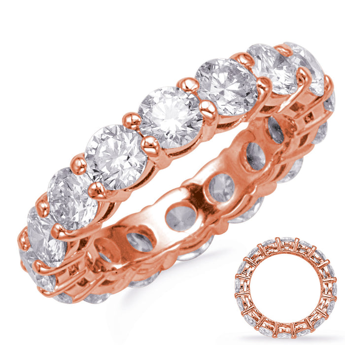 Rose Gold Shared Prong Eternity Band - D3008-6RG