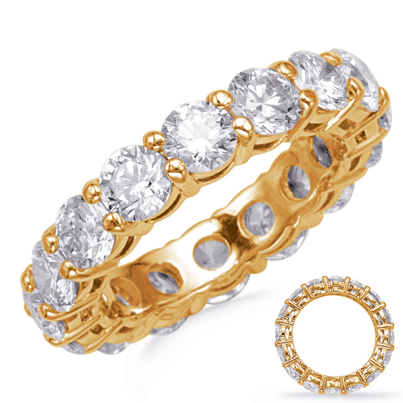 Yellow Gold Shared Prong Eternity Band - D3008-6YG