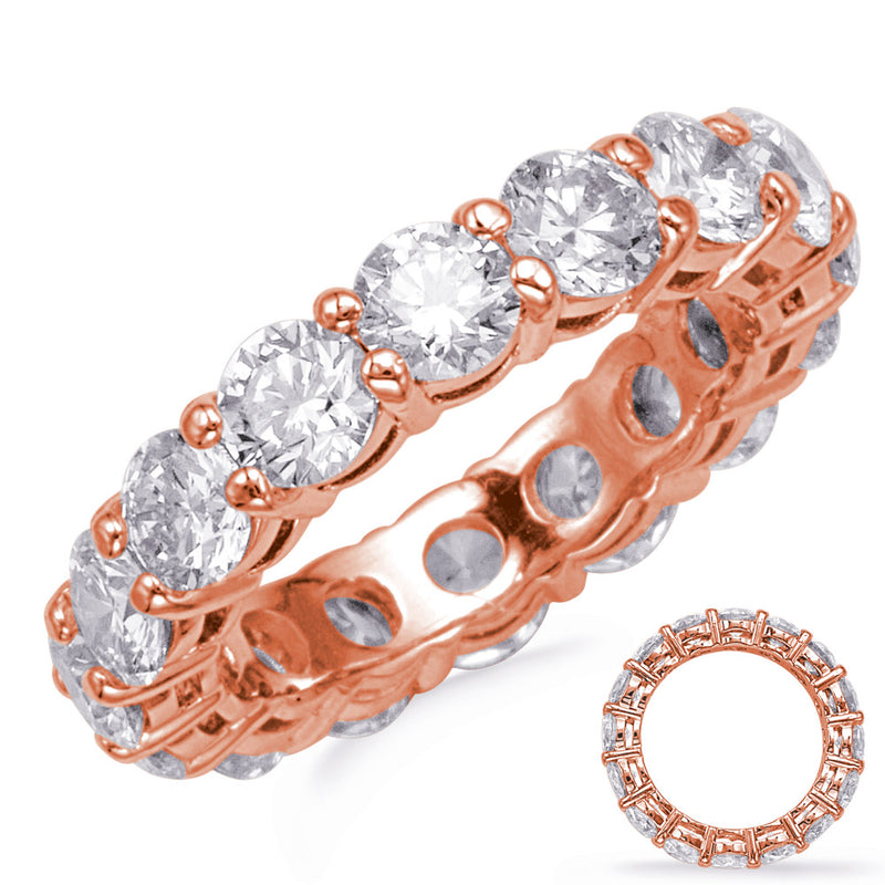 Rose Gold Shared Prong Eternity Band - D3008-7RG