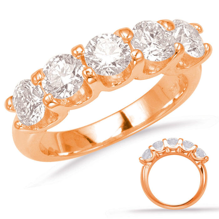 Rose Gold Prong Set Band - D3027RG