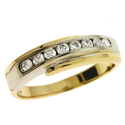 Yellow & White Gold Diamond Ring  # D3219 - Zhaveri Jewelers