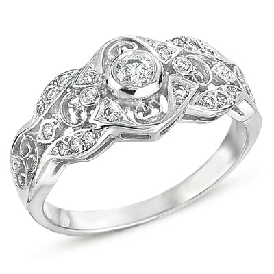 Antique White Gold Ring - D3331WG