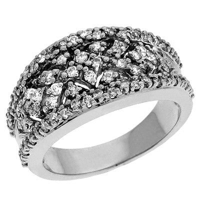 White Gold Diamond Band  # D3470WG - Zhaveri Jewelers